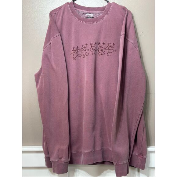 Grateful Dead x Section 119 Collab Maroon Dancing Bears Crewneck Sweatshirt XXL - Picture 2 of 14
